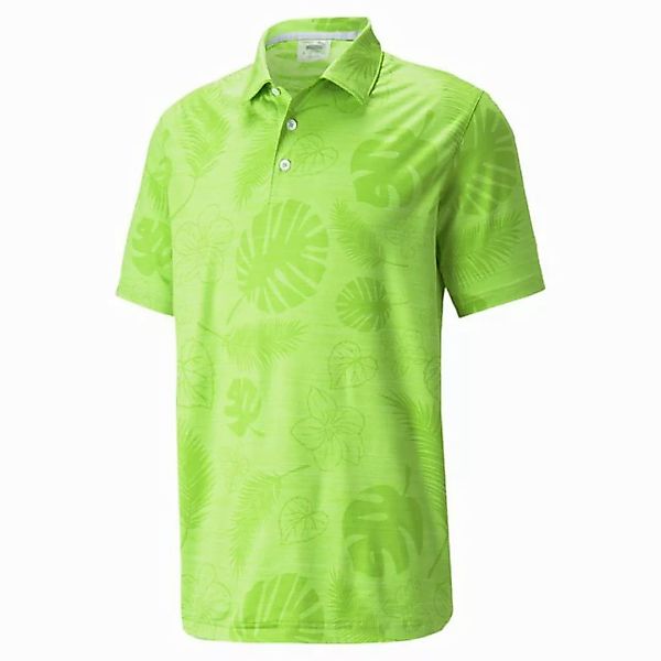 PUMA Poloshirt Puma Golf Polo Cloudspun 'Leaves 'n' Flowers' Grün Herren UK günstig online kaufen