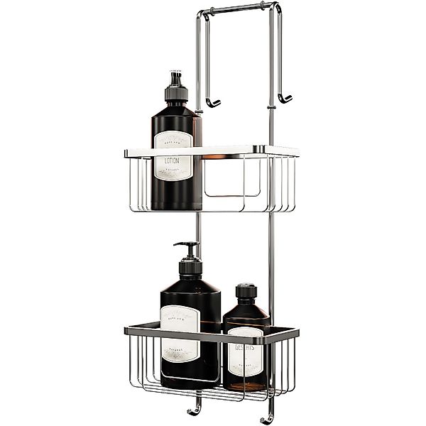 Schulte ExpressPlus Duschablage zum Hängen 2 Etagen Chromoptik günstig online kaufen
