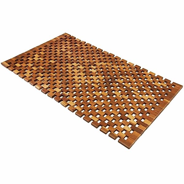 Casaria Badematte Mosaik, Höhe 3 mm, Robustes Akazienholz, Akazienholz, Git günstig online kaufen