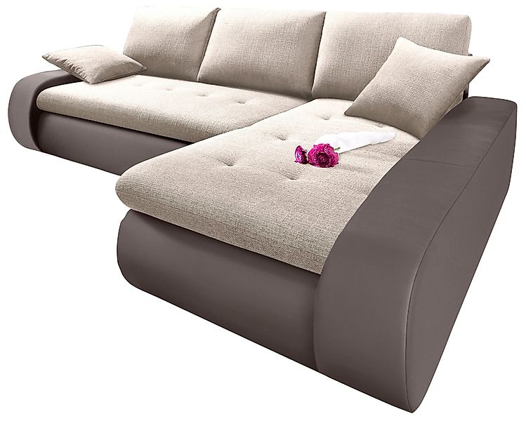 TRENDMANUFAKTUR Ecksofa "Indie, modern und bequem, Materialmix, L-Form", wa günstig online kaufen