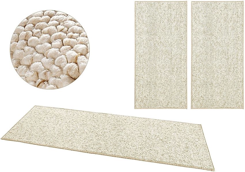 HANSE Home Bettumrandung Wolly 2, Höhe 12 mm, (3-tlg), Bettvorleger, 3-teil günstig online kaufen