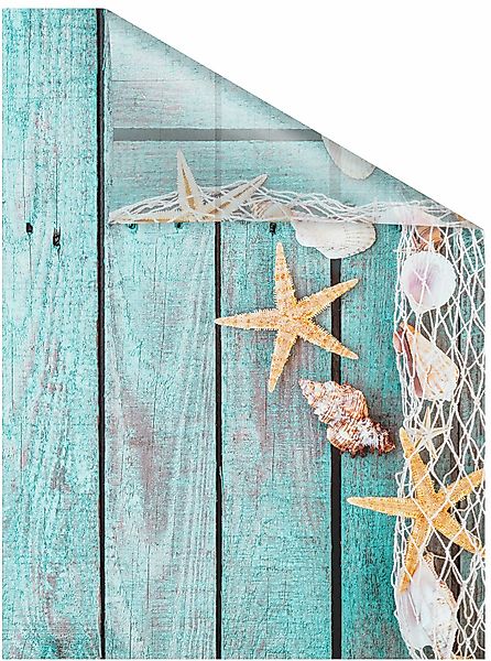 LICHTBLICK ORIGINAL Fensterfolie "Bretter Beach" 1 blickdicht strukturiert günstig online kaufen