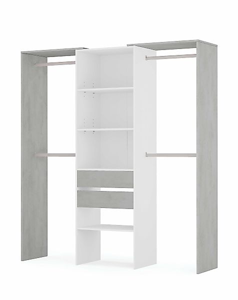 FORES HABITAT Kleiderschrank in Artik-Weiß / günstig online kaufen