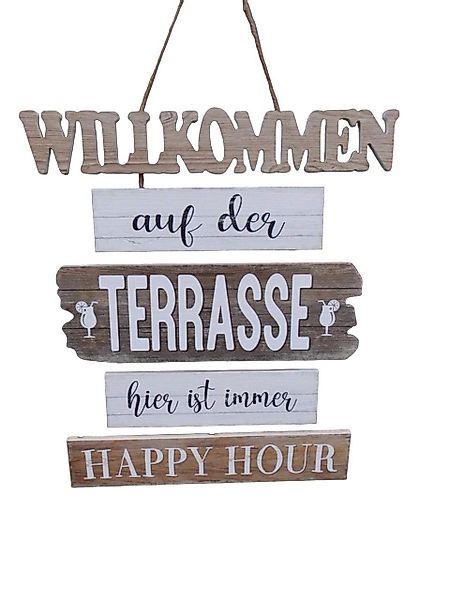 Deko-Impression Wanddekoobjekt Schild Willkommen auf der günstig online kaufen