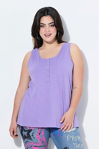 Angel of Style Longtop Top Rundhals Knopfleiste Saum hinten länger günstig online kaufen