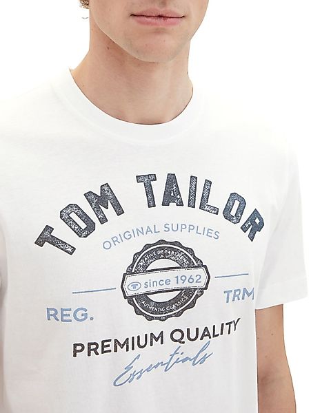 Tom Tailor Herren T-Shirt LOGO - Regular Fit günstig online kaufen