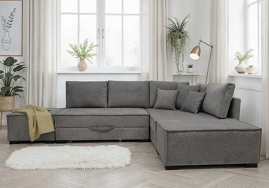 Home affaire Ecksofa "Night & Day L-Form, Breite 316 cm mit Dauer-Schlaffun günstig online kaufen
