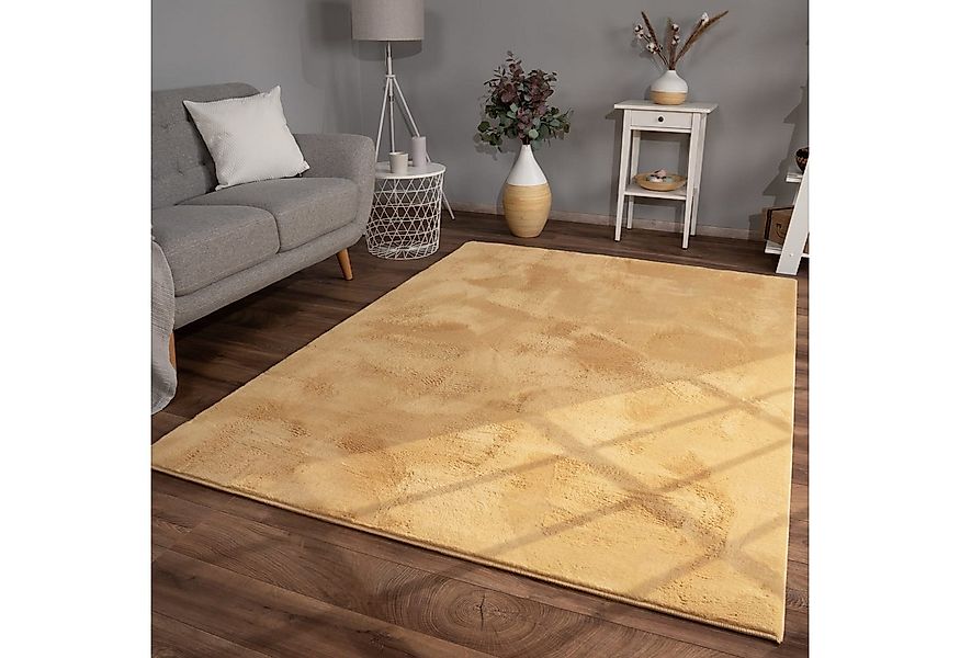 TT Home Teppich, Rechteckig, Höhe: 14 mm, Wohnzimmer Hochflor Teppich Kunst günstig online kaufen