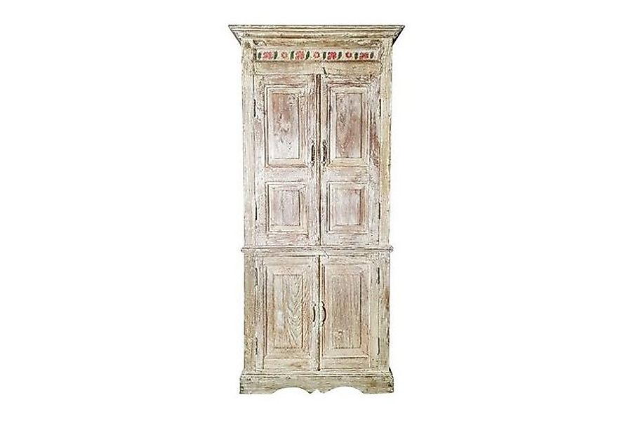 daslagerhaus living Hochschrank Schrank Vintage Massivholz whitewashed günstig online kaufen