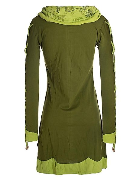 Vishes Jerseykleid Blumenkleid Langarm-Shirtkleid mit Schalkragen günstig online kaufen