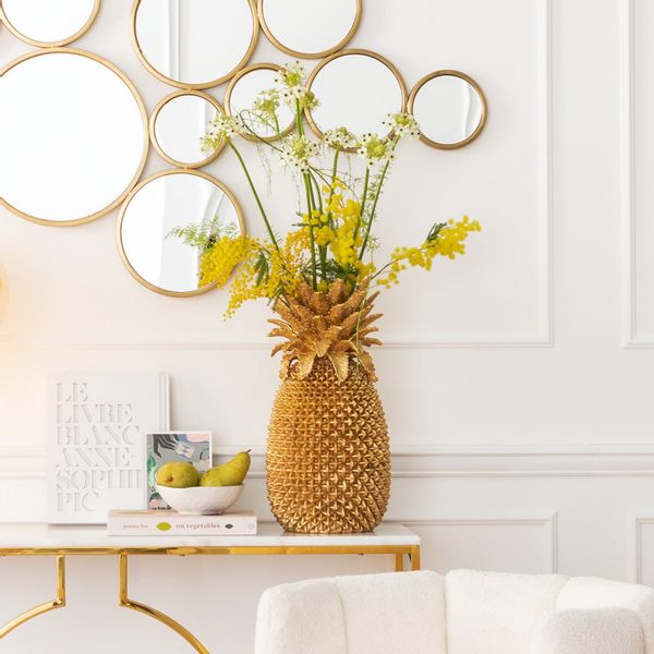 KARE Deko-Vase Pineapple, Höhe 50 cm, Polyresin, Handarbeit günstig online kaufen
