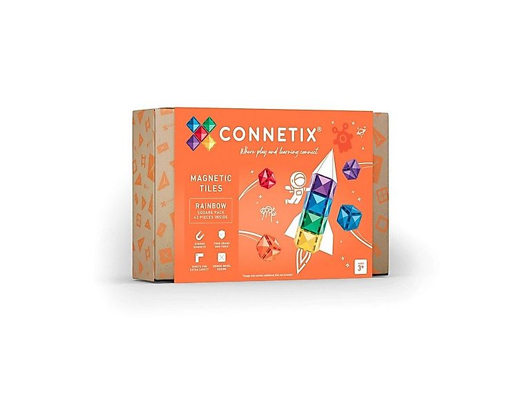Connetix Rainbow Square Pack verstärkte Magnete pädagogisches Lernspiel Mag günstig online kaufen