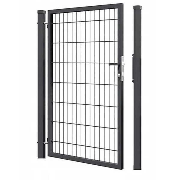 GEWA Gartentor Economy Einflügelig 1m Breit 1,6m Hoch Doppelstabmattentor R günstig online kaufen