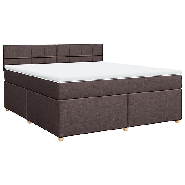 vidaXL Boxspringbett mit Matratze Dunkelbraun 180x200 cm Stoff 3286762 günstig online kaufen
