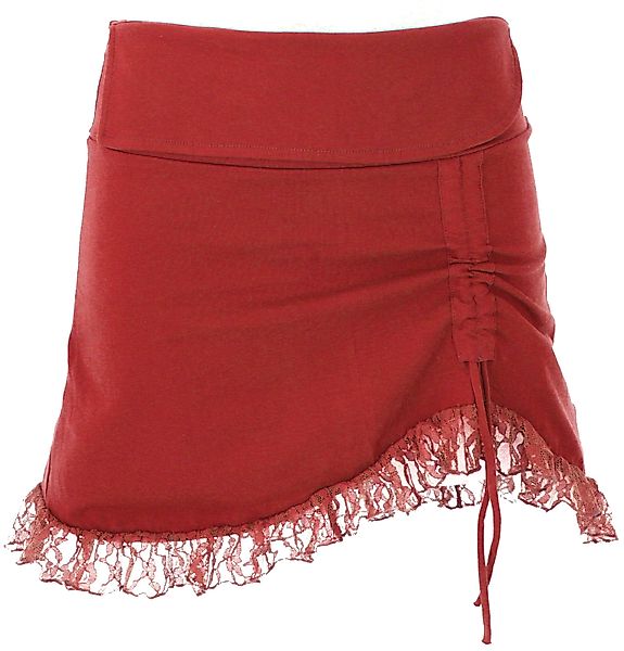 Guru-Shop Minirock Boho Minirock mit Spitze, günstig online kaufen