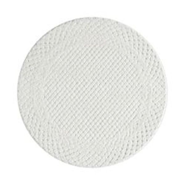 payé Teppich Nara-627 Hochflor 120x120 cm Rund Pastell-Creme Rautenmuster günstig online kaufen