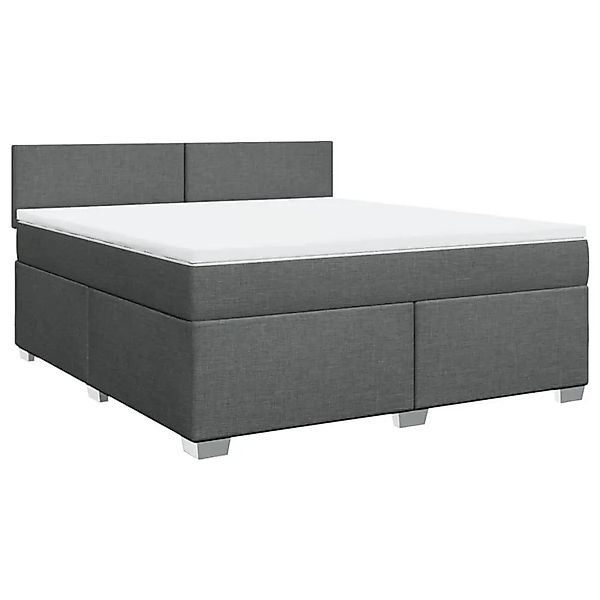 vidaXL Boxspringbett mit Matratze Dunkelgrau 180x200 cm Stoff 3285961 günstig online kaufen