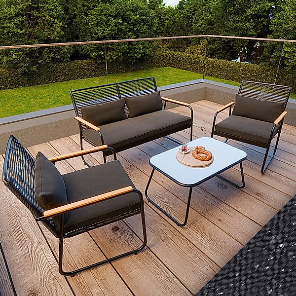 GARMIO Gartenlounge-Set Sitzgruppe Gartenlounge Set, (inkl. günstig online kaufen