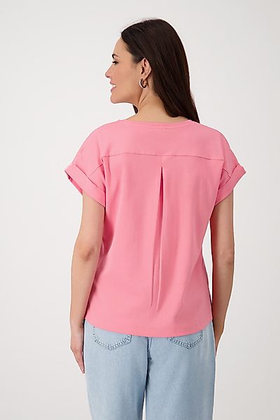 Monari Rundhalsshirt mit Ärmelaufschlag günstig online kaufen