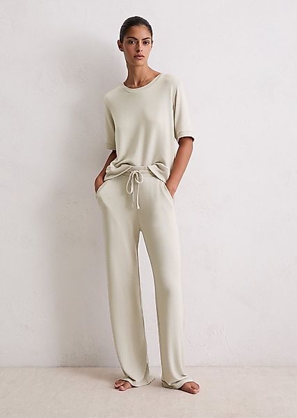 Marc O'Polo Kurzarmshirt gerippte Abschlüsse, Rundhals, Halbarm, weich, Mod günstig online kaufen