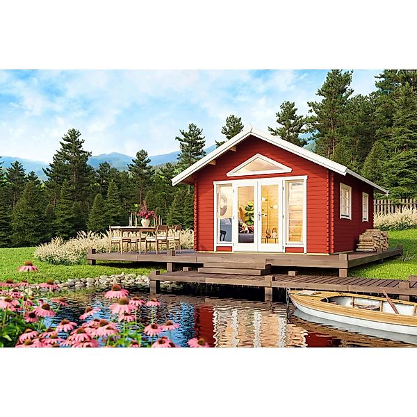 Lasita Gartenhaus Caroline 2.2 Schwedenrot 390 cm x 575 cm günstig online kaufen