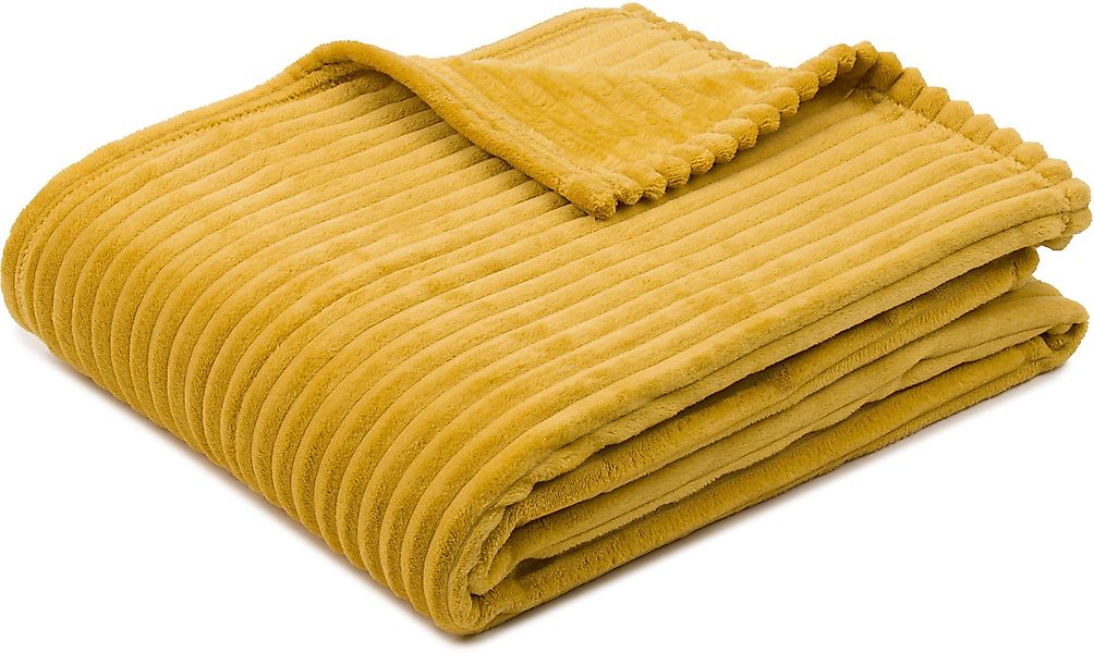 Gözze Wohndecke »Feincord Kuscheldecke« flauschig weich und wohlig warm günstig online kaufen