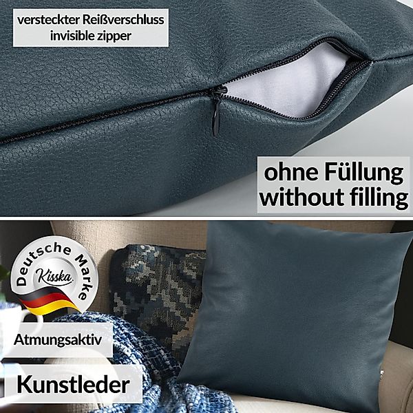 Kisska Dekokissen Kissenhülle KUMO atmungsaktive Kunstleder günstig online kaufen