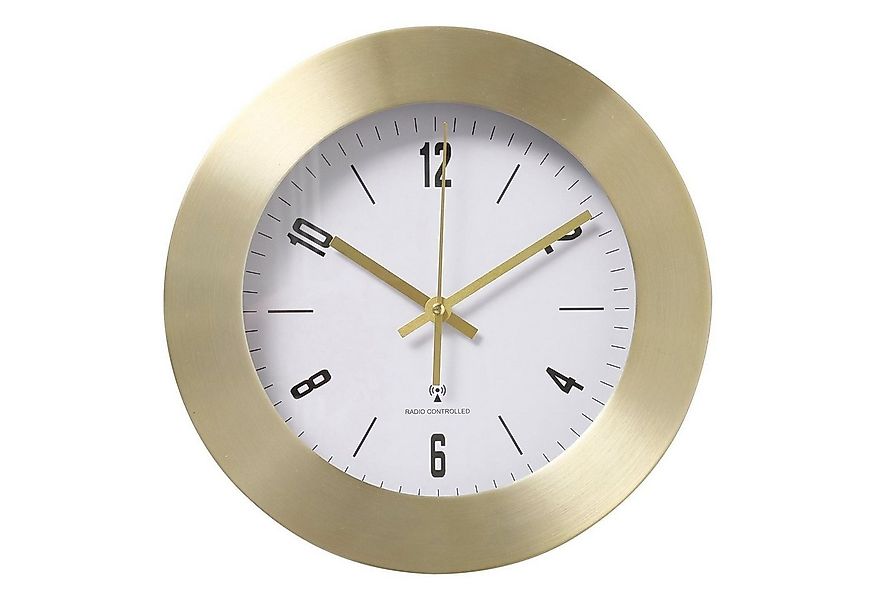 BOLTZE GRUPPE GmbH Funkwanduhr VEGAS, Ø 30 cm, Goldgelb, Aluminium günstig online kaufen