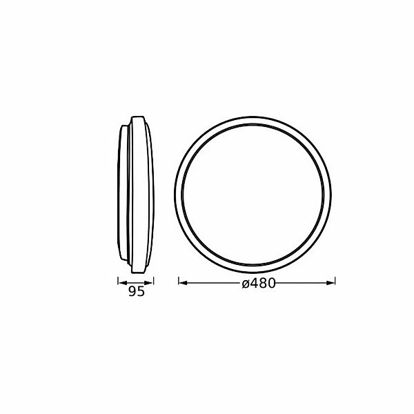 OSRAM LED-Deckenlampe ORBIS LONDON, schwarz, Ø 48 cm, Metall günstig online kaufen