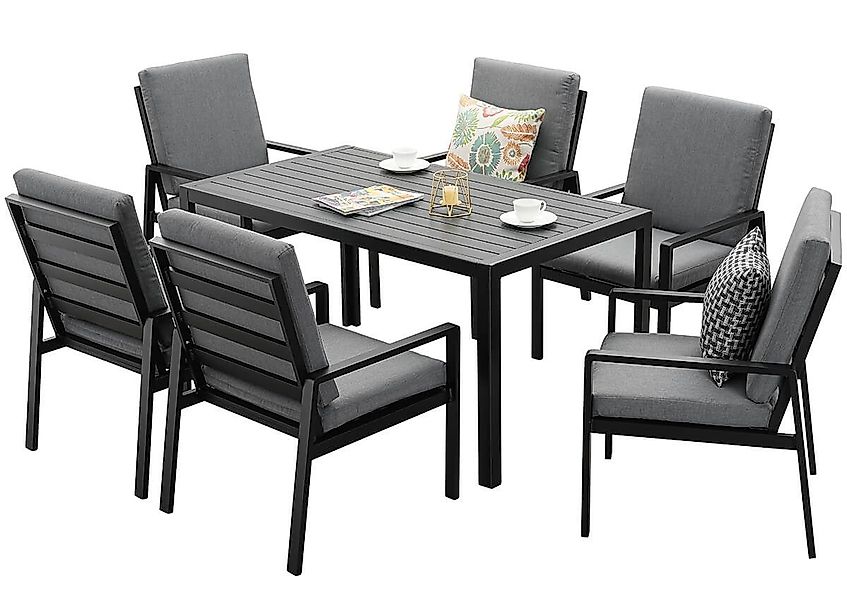MeXo Gartenlounge-Set Lounge Gartenmöbelset Aluminium, (Garten günstig online kaufen