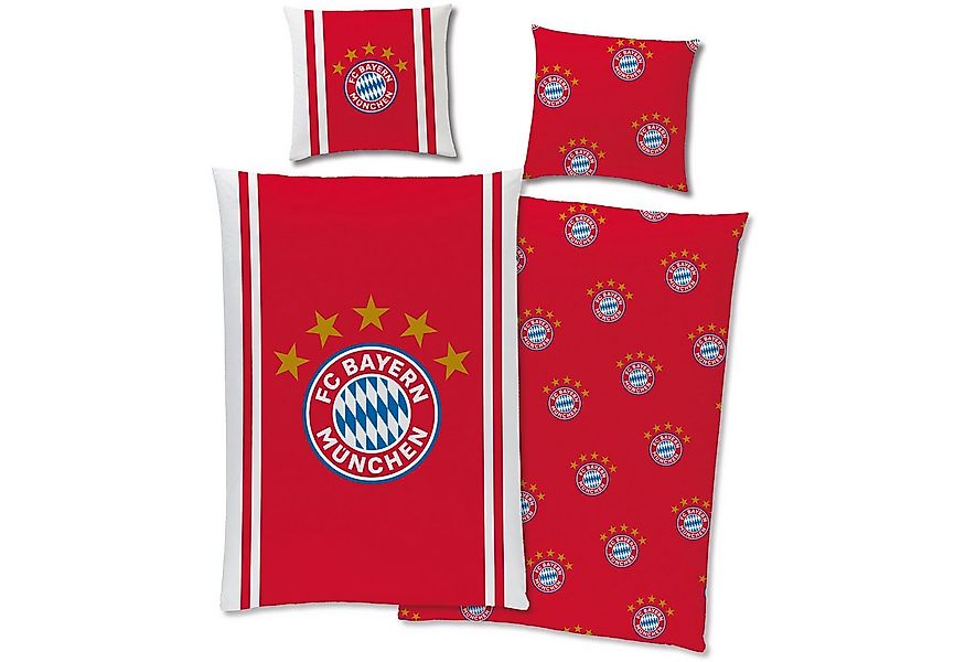 BERONAGE Wendebettwäsche FC Bayern München Mia San Mia Bettwäsche Linon / R günstig online kaufen