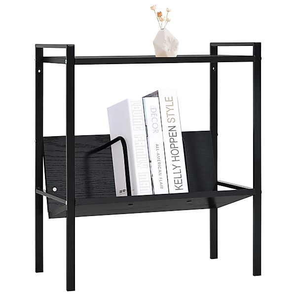VidaXL Bücherregal 2 Regalböden Schwarz 52x28x59 cm Holzwerkstoff günstig online kaufen