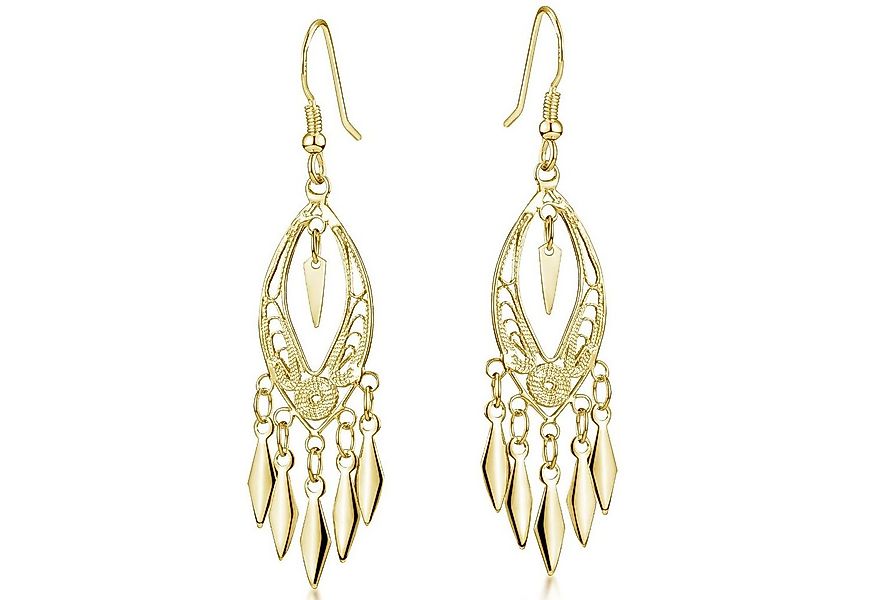 Materia Paar Ohrhänger Damen Ohrringe Orientalisch SO-222 Gold, 925 Sterlin günstig online kaufen