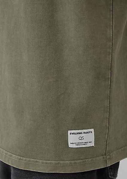 QS Kurzarmshirt Gewaschenes Basic-T-Shirt aus weichem günstig online kaufen