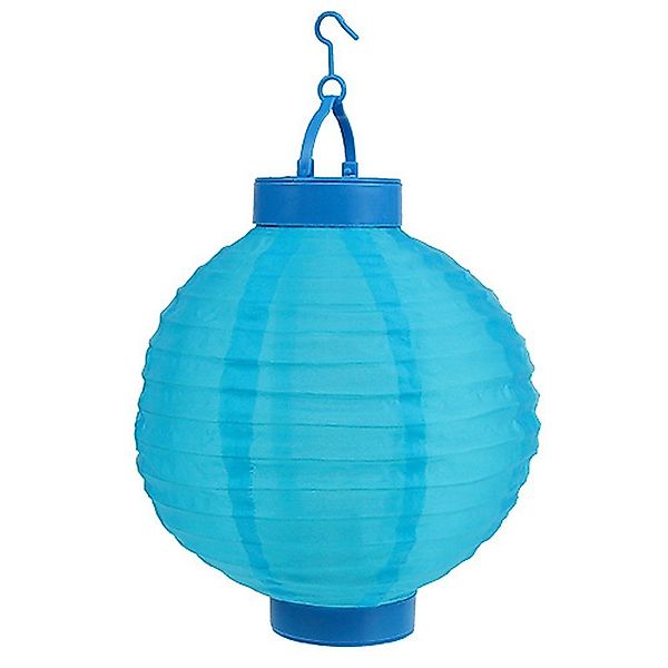 Viana Windlicht Lampion LED Solar Blau günstig online kaufen