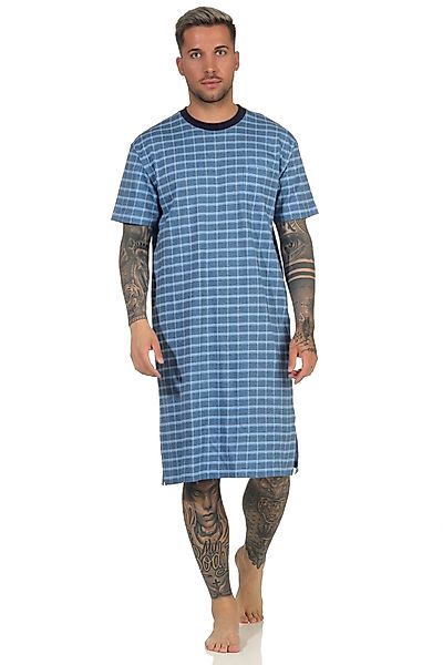 Normann Pyjama Herren Nachthemd kurzarm in günstig online kaufen