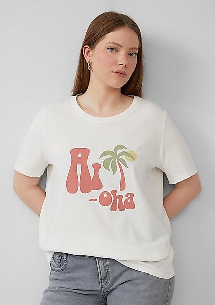 QS Kurzarmshirt T-Shirt Baumwollshirt mit Frontprint günstig online kaufen