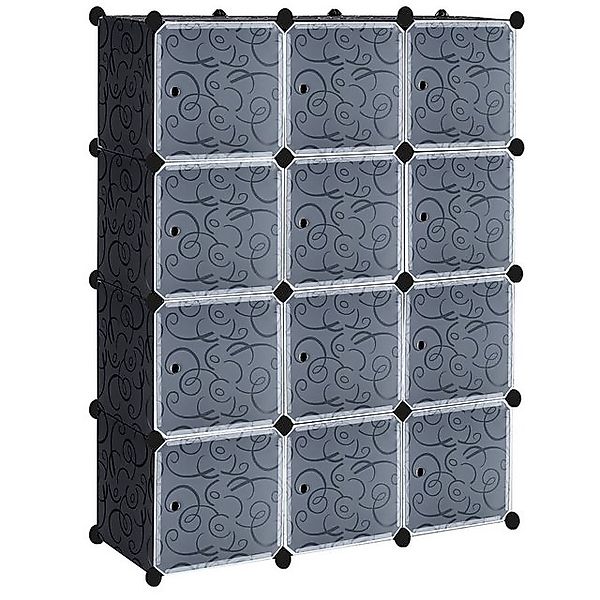 AUFUN Kleiderschrank Garderobe Schrank Regalsystem Mehrzweckschrank mit Tür günstig online kaufen