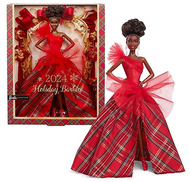 Barbie Anziehpuppe Holiday Barbie 2024 HRM62 Mattel Signature Puppe Sammelp günstig online kaufen