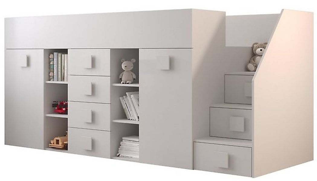 ABIKS MÖBEL Etagenbett TOLEDO 3 Hochbett für Jugendliche mit Schreibtisch u günstig online kaufen
