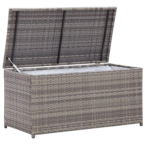 VidaXL Gartenbox Poly Rattan 100x50x50 cm Grau günstig online kaufen