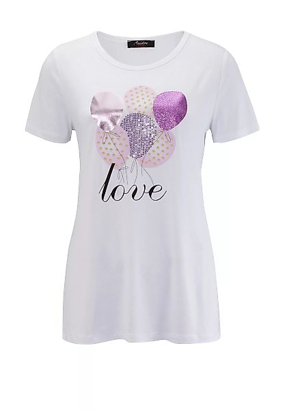 Aniston CASUAL T-Shirt, mit Luftballons bedruckt, teilweise mit Pailletten günstig online kaufen