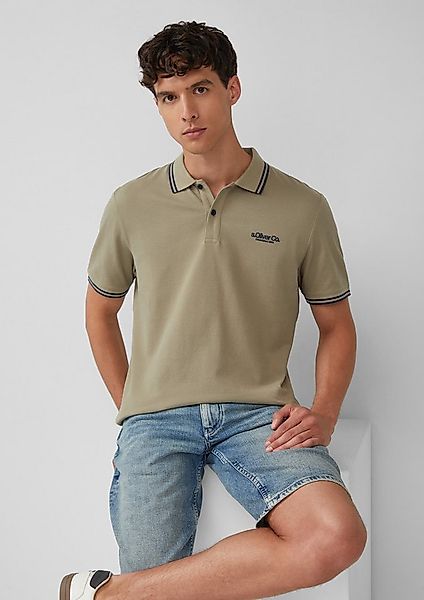 s.Oliver Kurzarmshirt Polo-Shirt Piqué-Poloshirt mit Kontrastdetails und Lo günstig online kaufen