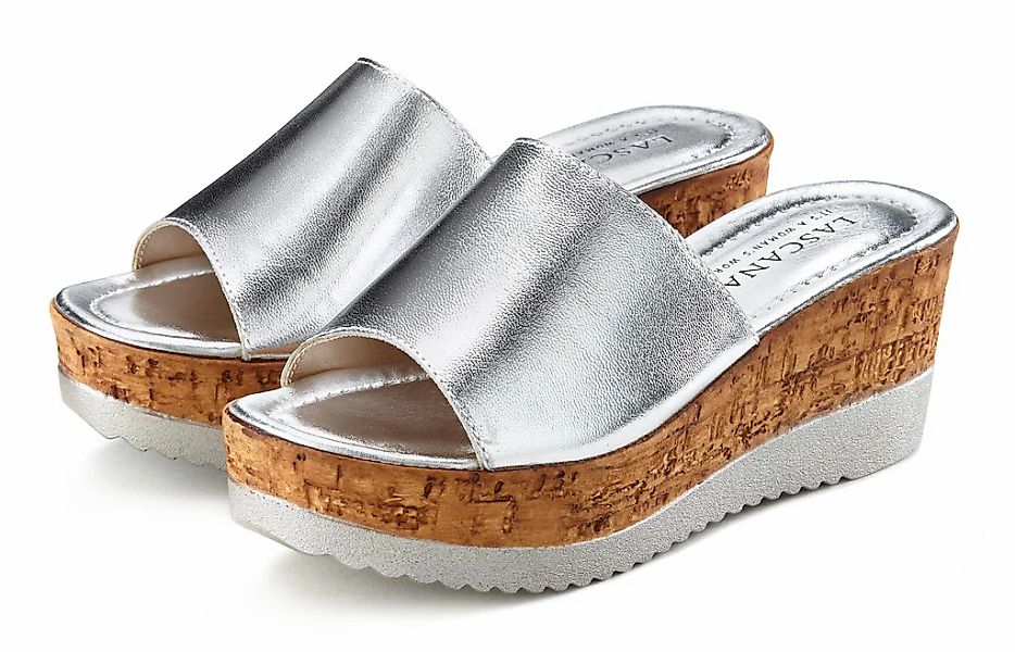 LASCANA Pantolette "Sommerschuh," Mule, Sandale, offener Schuh aus Leder mi günstig online kaufen