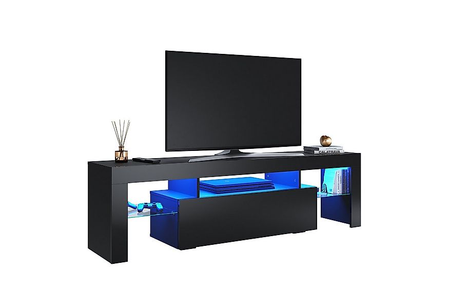 SONNI Lowboard Lowboard TV Board, Der moderne TV-Schrank, Weiß/Schwarz TV L günstig online kaufen