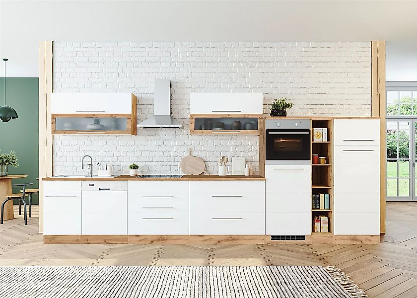 KOCHSTATION Küchenzeile "KS-Wien", Breite 440 cm, wahlweise mit E-Geräten günstig online kaufen