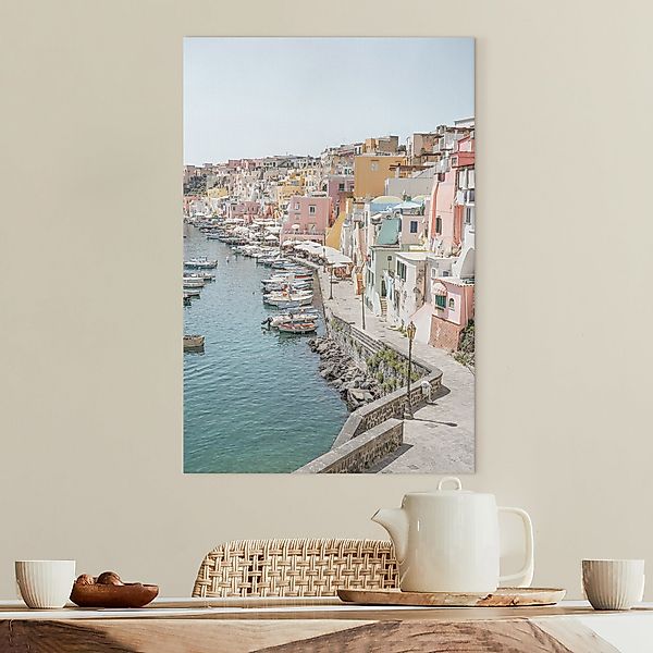 Leinwandbild Der Hafen von Procida günstig online kaufen