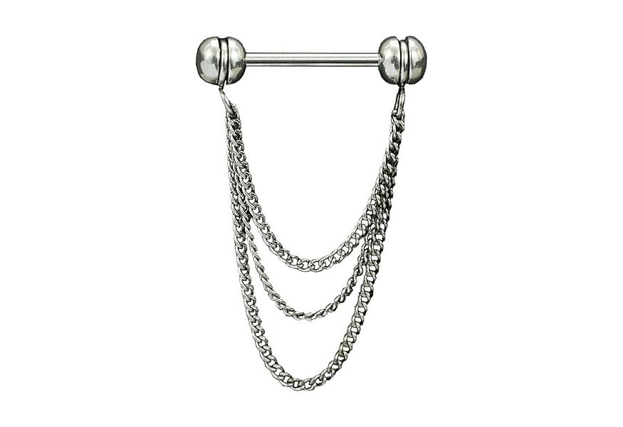viva-adorno Brustwarzenpiercing Nippelpiercing Brust Barbell Piercing 3-fac günstig online kaufen