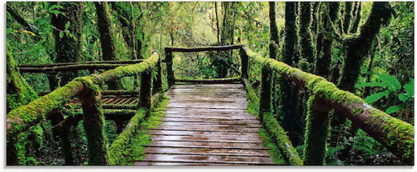Artland Glasbild »Brückenpfad im Wald« Asien 1 Stk. tlg. in verschiedenen G günstig online kaufen