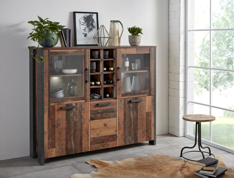 FORTE Highboard "Clif" Höhe 205 cm günstig online kaufen